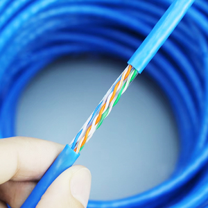 Оптовая продажа, Высококачественный сетевой кабель Cat 6, ПВХ-оболочка, Чистый медный кабель Ethernet, 0,54 синий, пользовательские размеры, коммуникационные кабели - Product Image 5