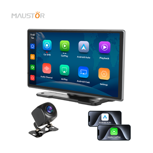 Maustor 9 ''CarPlay ekran Dashcam ses kontrolü ile araba için taşınabilir CarPlay Android g-sensör ile oto araba ses alıcısı