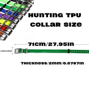 Verstellbares TPU-Hunde halsband Hochwertiges Jagd-TPU-Hunde halsband Designer Große, solide, wasserdichte Niet-Haustier halsbänder - Product Image 4