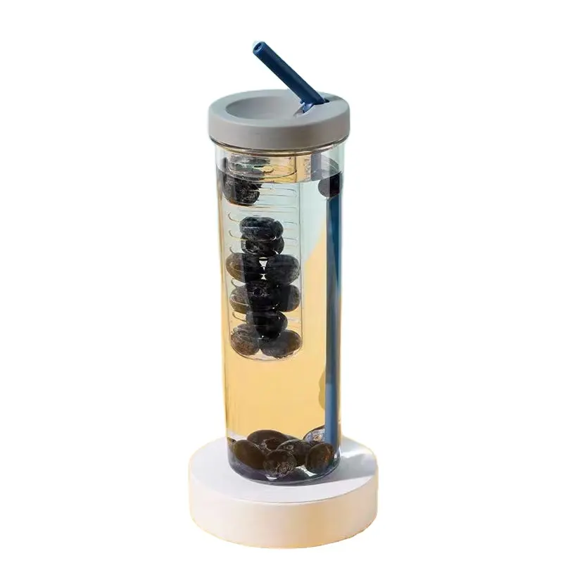 Vaso de plástico para infusiones de frutas de una pared, sin BPA, 700ml, para verano