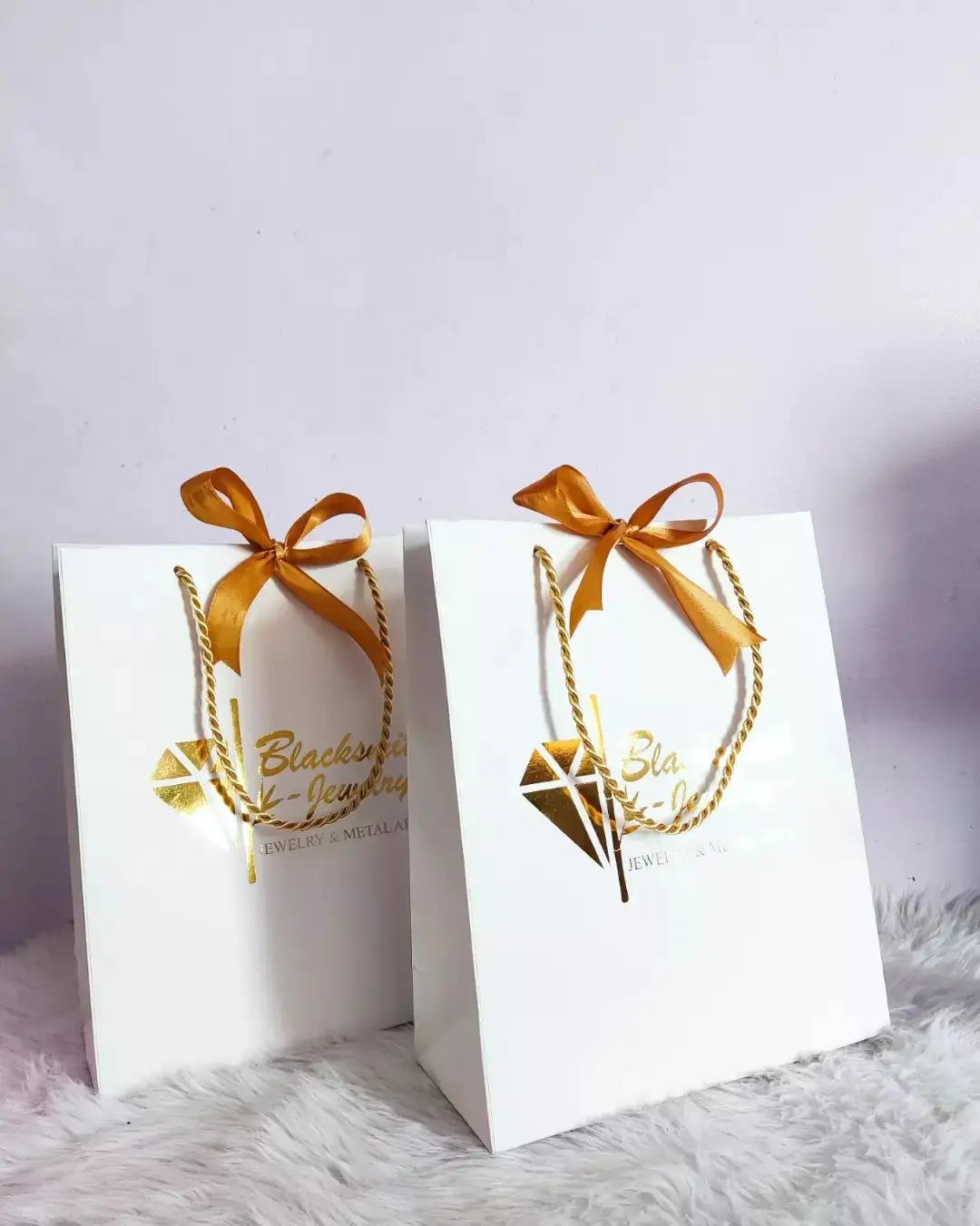 Sacchetti di carta regalo di lusso stampati con Logo personalizzato di fascia alta
