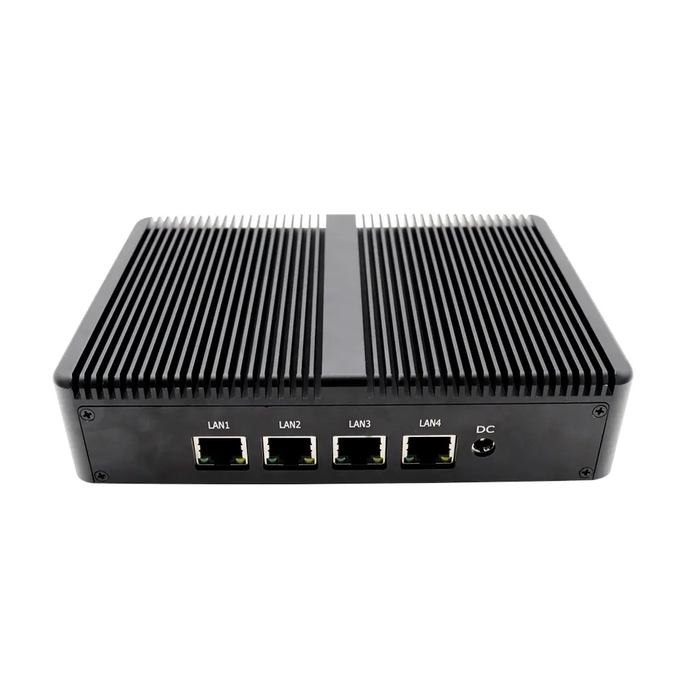 Top Verkoop 4 * Lan Pfsense Firewall Aes-Ni Mini Pc Quad Core Cele J1900 Router Met 4G module Wake-On-Lan, pxe, Rtc