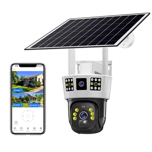PEIVSO V380 VTS01 tres pantallas 4MP Solar y funciona con batería CCTV WiFi IP PTZ Cámara CMOS Sensor alarma lente con sirena incorporada - Product Image 3