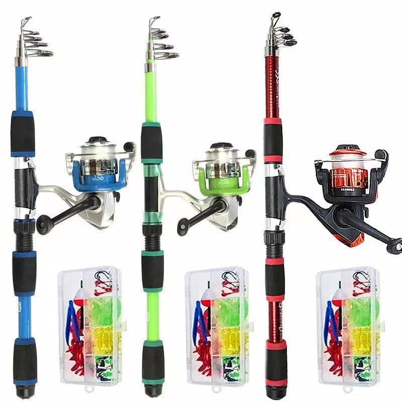 Canne à pêche en mer exportée + moulinet série 200 + 20 accessoires