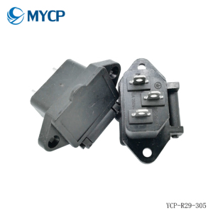 ซ็อกเก็ตประเภทขาสูงในปัจจุบันชายซ็อกเก็ตไฟ AC AC-06A สกรูหลุมหม้อหุงข้าวไฟฟ้าซ็อกเก็ตแชสซี - Product Image 3