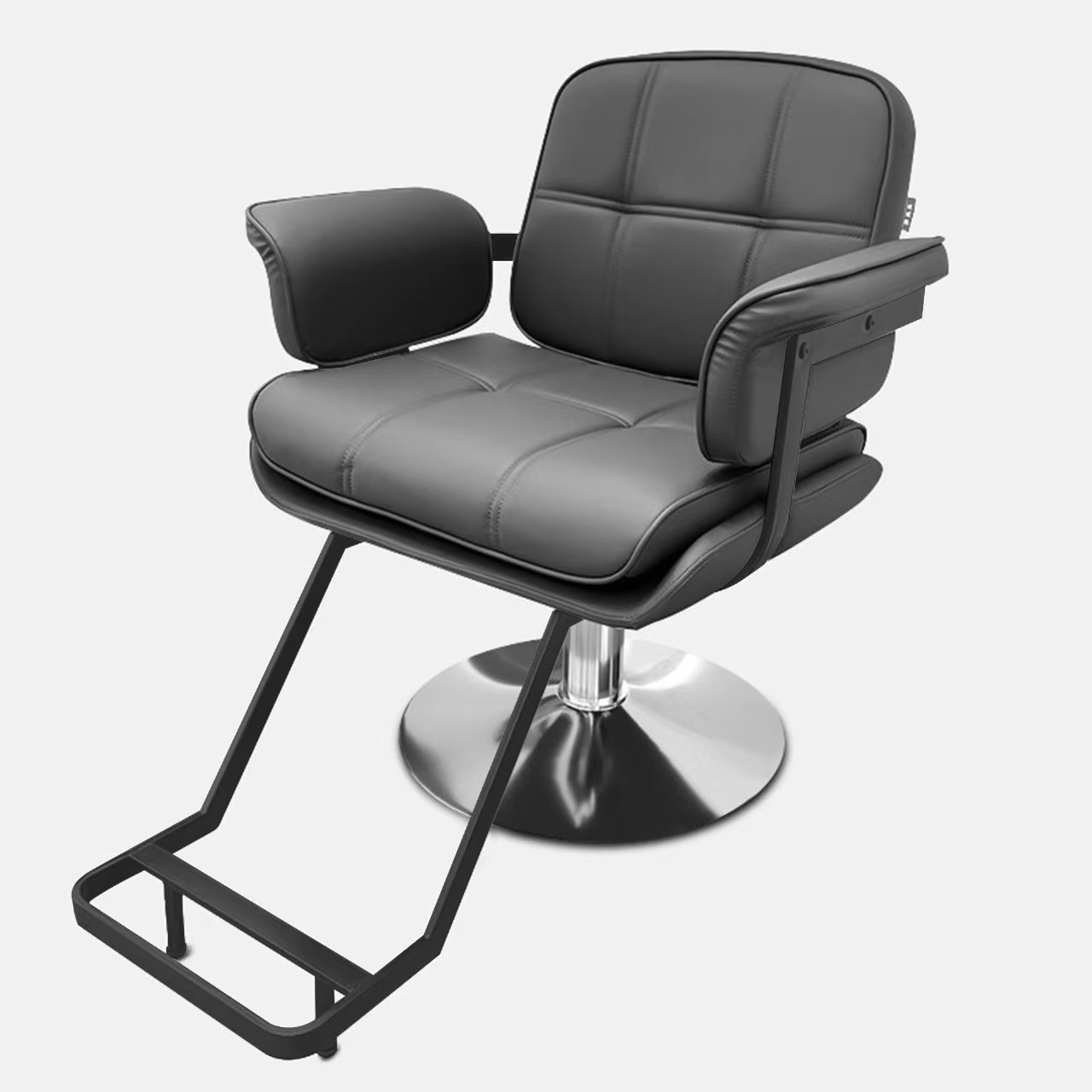 Electroplated Silver Base Grey Upholstery