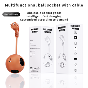 New <strong>Design</strong> Multi Outlets PD25W Fast Charging Eu Spherical <strong>Socket</strong> <strong>Extension</strong> Cable with USB C Power Strip <strong>Socket</strong> Eu with Usb - Product Image 2
