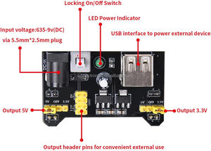 Electronics Basic Kit Netzteil modul Bread board Jumper Wire LED, Widerstands sensoren Elektronik komponenten Elektronik projekte - Product Image 5