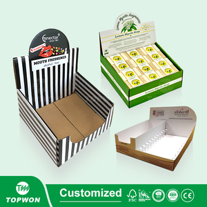 Custom Logo <strong>Easy</strong> Assemble Cardboard Countertop Display Boxes With <strong>Header</strong> - Product Image 5