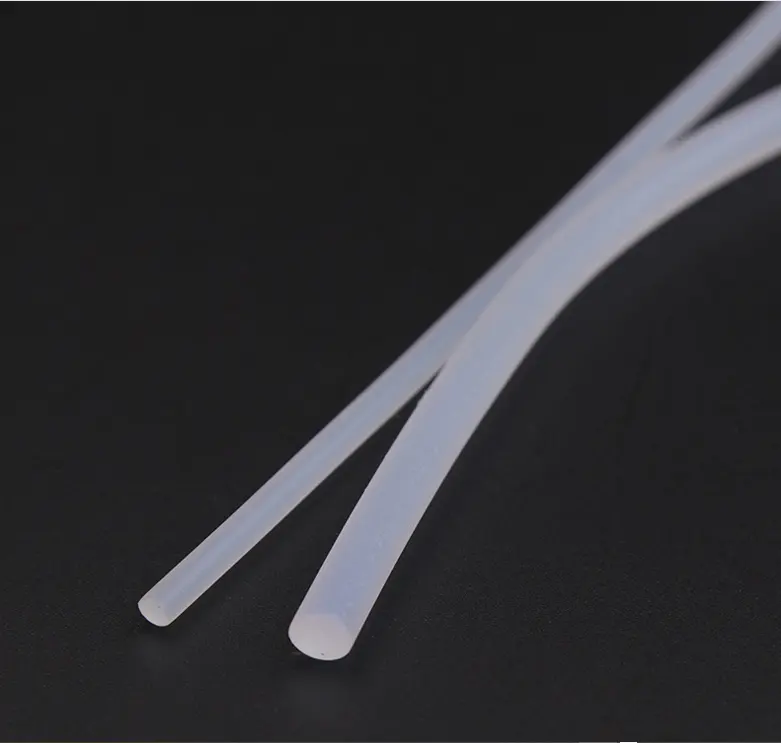 2mm, 3mm ,4mm, 5mm ,6mm.7 millimetri 8 millimetri, 10mmTransparent Gomma di Silicone estrusione, silicone trasparente Rotonda Asta di gomma/Corda/Striscia/Cavo