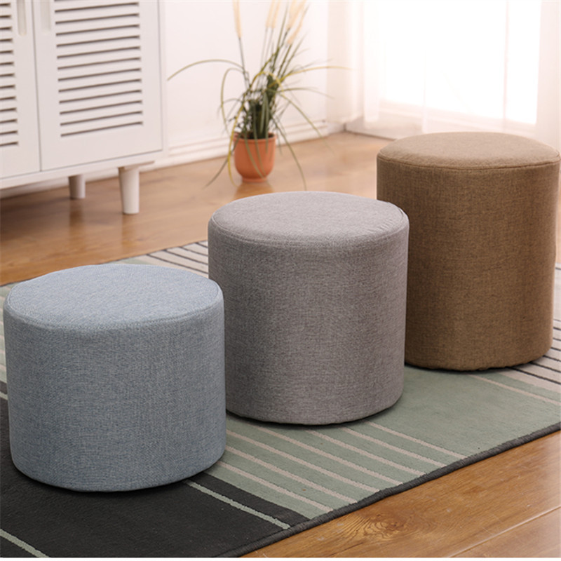 High Quality Footrest Fabric Stool Ottoman Pouf Wholesale Ottoman Stool For Home Furniture