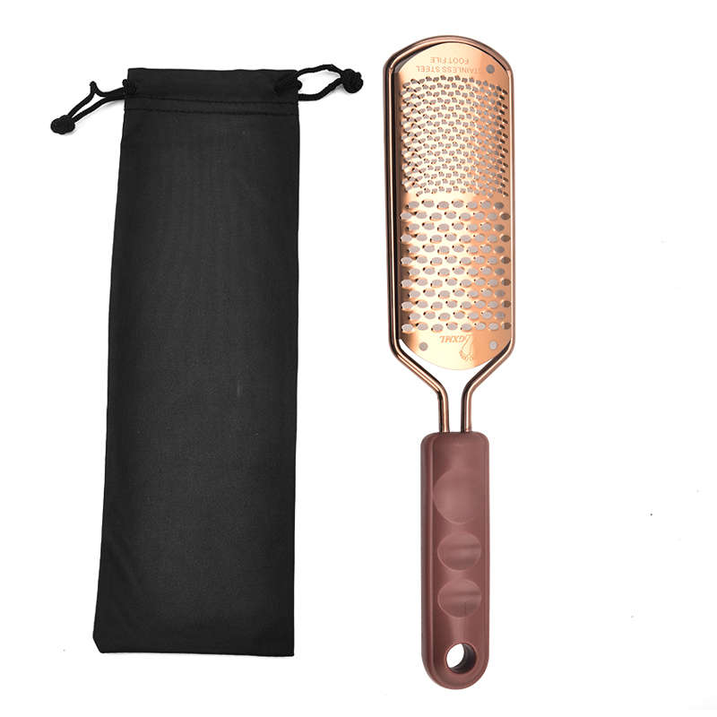Rose gold 2 in 1 foot file + bag