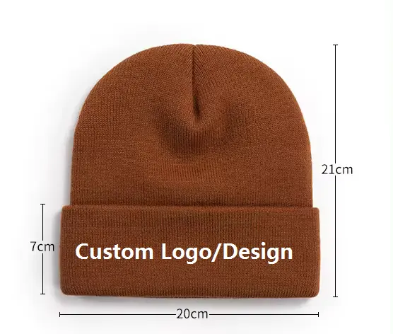 Sewing Man Premium Itch-free Blended Acrylic Custom Cuffed Rib Knit Low MOQ Skully Beanie Winter Hats Toque Caps