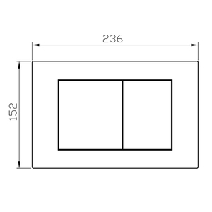 Botón doble Ocultar Material Ocultar Inodoro Pulsadores Cisterna cuadrada Placa de descarga Cromado blanco ABS Inodoros de baño - Product Image 2