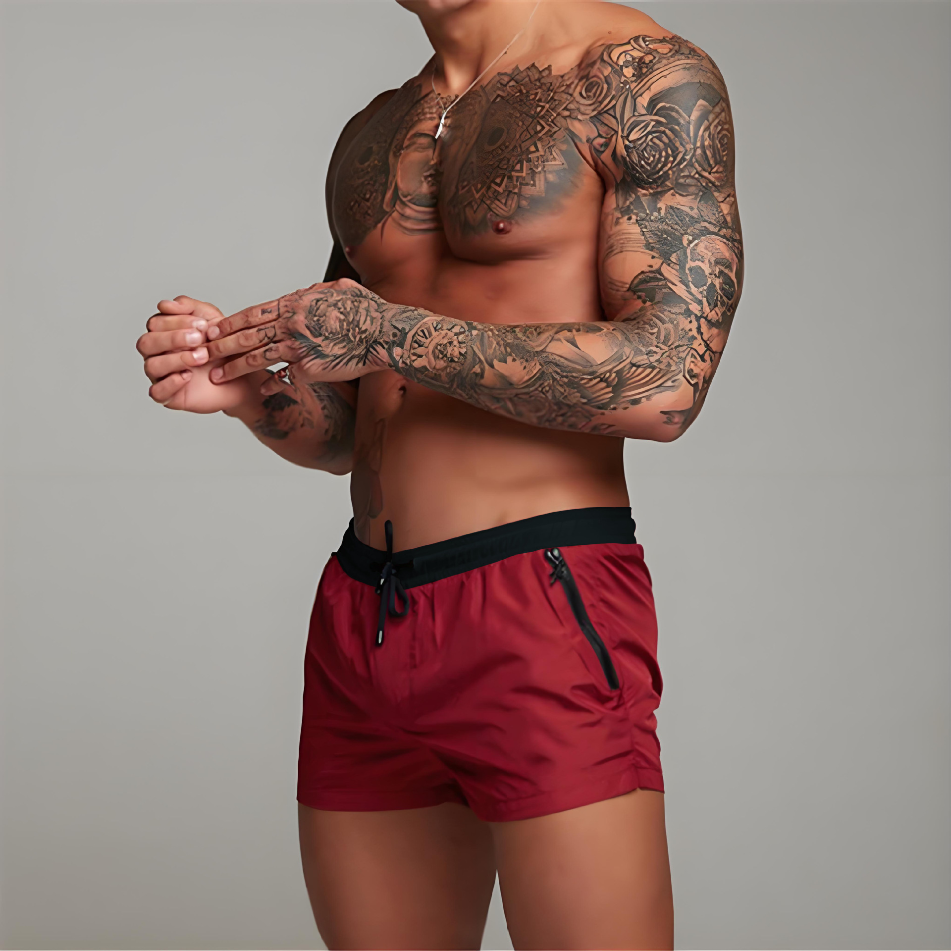 Black + Burgundy