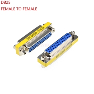 DB25 25pin HEMBRA a FEMALE CONECTOR de puerto serie D-Sub COM CONECTORES 25 pin 25 p Mini adaptador de cambiador de género - Product Image 2