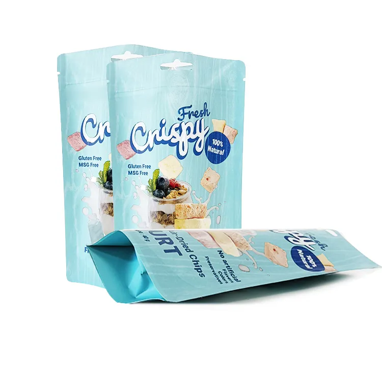 कस्टम 100 मिलीग्राम 500 मिलीग्राम एयर-सूखे चिप्स स्नैक भोजन गंध प्रमाण खाद्य पैकेजिंग जिपर प्लास्टिक मालर बैग