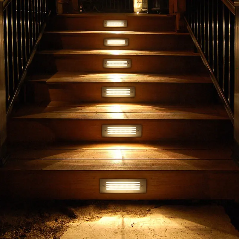 Night LED Wall Light with 3w LED Step Stair Light color full step light with sensor AC110-240V