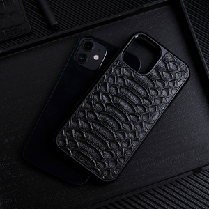 Fabbrica Custom made di lusso in Pitone di caso per il iPhone 12 pro pelle di serpente in rilievo del cuoio genuino della copertura del telefono per il iphone 11 max - Product Image 3