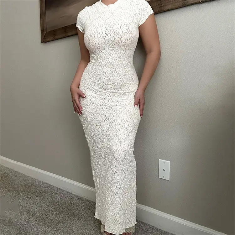 فستان طويل ، فستان زهري لفساتين بيضاء للنساء