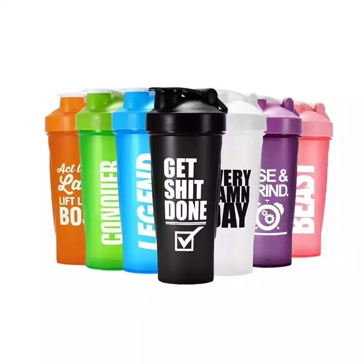Biểu tượng tùy chỉnh BPA miễn phí thể dục thể thao tập luyện protien Lắc phòng tập thể dục Shakers cup Protein Shaker chai