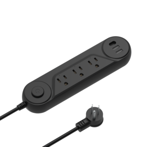 Enchufe de extensión de enchufe múltiple con cable de extensión Usb con interruptor Soporte de PIN de una sola fila CONSIP - Product Image 1