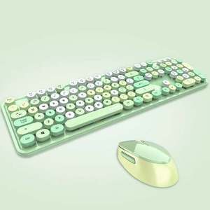 Teclado y ratón inalámbricos para oficina, juego de lápiz labial de color dulce, 2,4G - Product Image 3