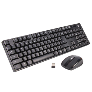 Diseño Simple fábrica venta al por mayor USB inalámbrico teclado con el ratón y ratón inalámbrico con teclados de logotipo personalizado - Product Image 1