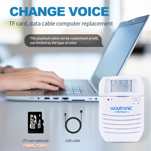 家庭安全系统用100分贝语音播放器无线PIR运动传感器报警器 - Product Image 2