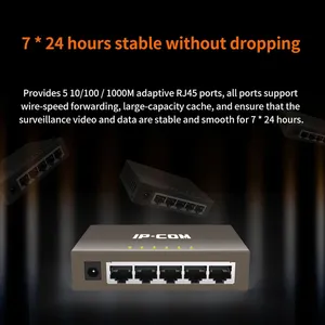 IP-COM G1005 5-Port-Gigabit-Ethernet-Desktop-Switch 10/100/1000Mbps Netzwerk-Switch mit QoS-Funktion Auto MDI/MDIX - Product Image 6