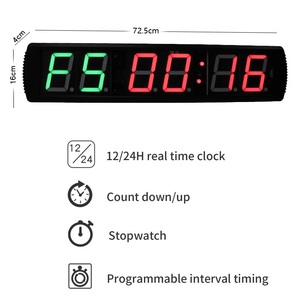 Tragbare multifunktion ale 4-Zoll-Digital Home Gym Intervall Timer LED Workout Countdown Stoppuhr Timing Uhr für Boxing Yoga - Product Image 3