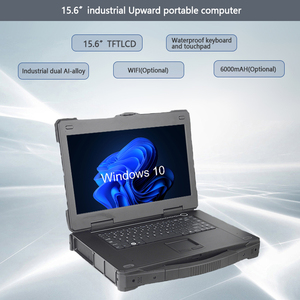Computadora industrial portátil de 15,6 pulgadas QM77 Controlador de E/S Pantalla táctil orientada hacia arriba (opcional) Stock de computadora portátil resistente y duradero - Product Image 1