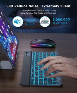 RGB BT Combo tastiera e Mouse ricaricabile Wireless Blue-tooth Mouse tastiera e Mouse retroilluminati russi spagnoli - Product Image 2