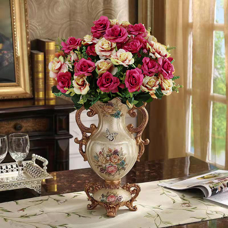 Vase+ 4 pieces flowers