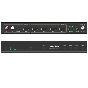Conmutador multivisor HDMI 4X1 de 18Gbps, interruptor de salida 4 en 1, pantalla multivisor cuádruple 4x1