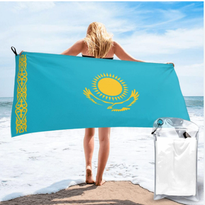 2025 חם מכירה קיץ kazakhstan דגל כדורגל ספורט כושר מגבת שחיה חוף