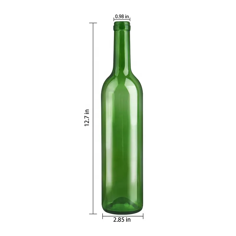 BPA मुक्त चमकदार काली ब्राउन वाइन की बोतलें 500 मिलीलीटर 750 मिलीलीटर ग्लास कैप्स के साथ कॉर्क ढक्कन के साथ वाइन की बोतलें