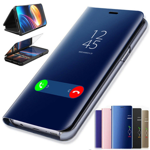 适用于iphone 8 7 6 6S Plus X XR翻盖支架皮套的清晰智能镜面手机壳，适用于三星S20 plus ultra - Product Image 1