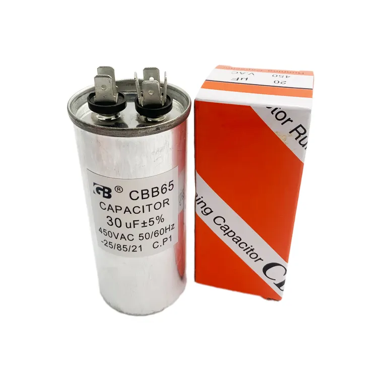 Pode ser personalizado 55uf 450vac 40/85/21 ac ar condicionado capacitor cbb65