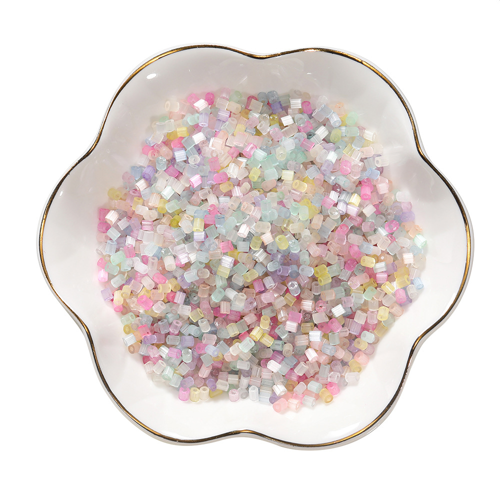 Perles de verre - mélange de couleurs aléatoire