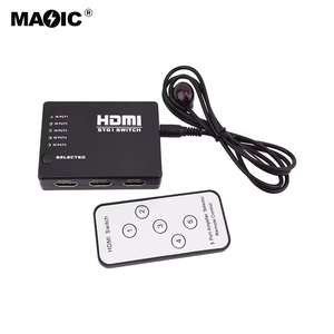 Minidivisor HDMI 5x1 de fábrica, 5 puertos, caja Hub, interruptor automático, 5 entradas, 1 salida, hdmi, 3D, 1080p, HD, con Control remoto