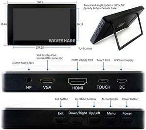 Schermo 1024x600 IPS Display Monitor copertura in vetro Raspberry Pi 4B/3B/3B/Jetson 7 pollici LCD (H) Touch Screen capacitivo - Product Image 3