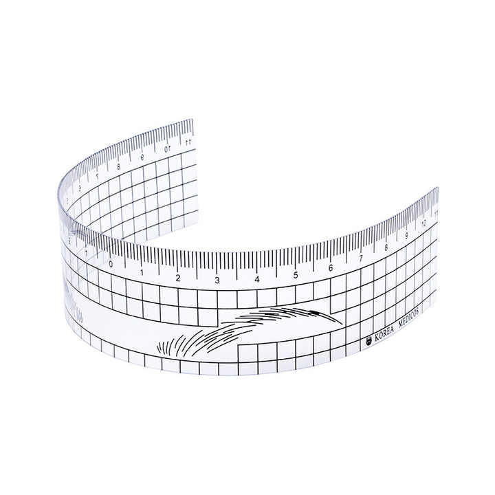 OEM Professional Transparent Plastic Eyebrow Mapping Tool Wholesale Eyebrow Ruler for Brow Shaping Matto