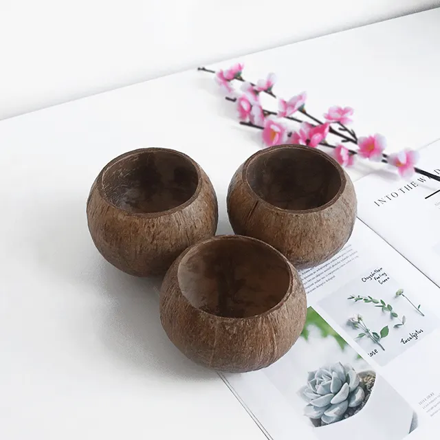 Bestseller Coconut Shell Cup Coconut Cups Hand gefertigte benutzer definierte Geschenk nachhaltige Schüssel aus Vietnam