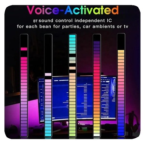 New Car <strong>Computer</strong> Screen Game Decoration 32 Bit Rgb Sound Light Bar Voice <strong>Control</strong> LED Music Rhythm Lights Lamp - Product Image 5