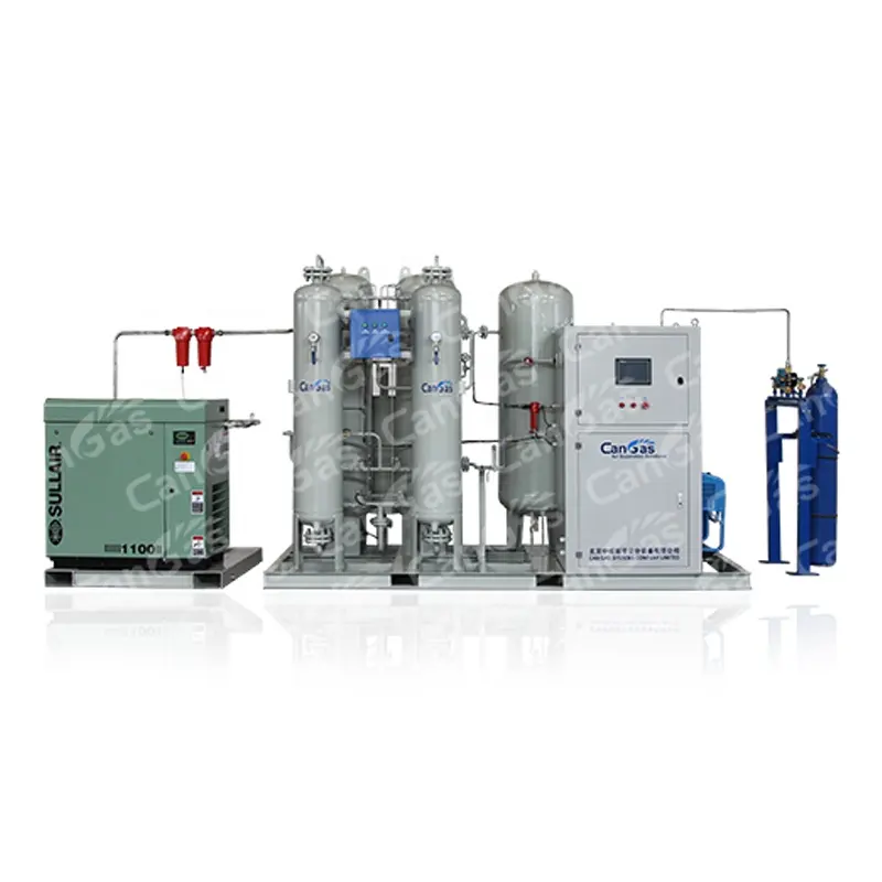 Generador de oxígeno de GAS PSA portátil, con cilindro para recarga de plantas, certificado CE e ISO, China