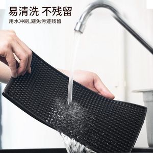 多功能PVC矩形厚排水垫咖啡奶茶用具防滑吧垫家用和餐桌用杯垫 - Product Image 3