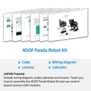 LAFVIN 4-DOF Panda Robot kiti programlanabilir dans izleme Robot kiti Nano elektronik oyuncak Arduino için