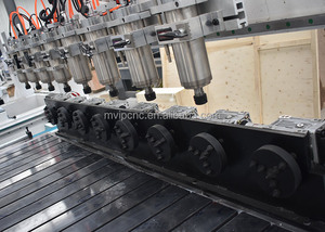 Máquina enrutadora CNC de 4 ejes de cabezales múltiples, grabado en madera 3D, fresado, diseño de procesamiento de ranuras con dispositivo rotativo - Product Image 4