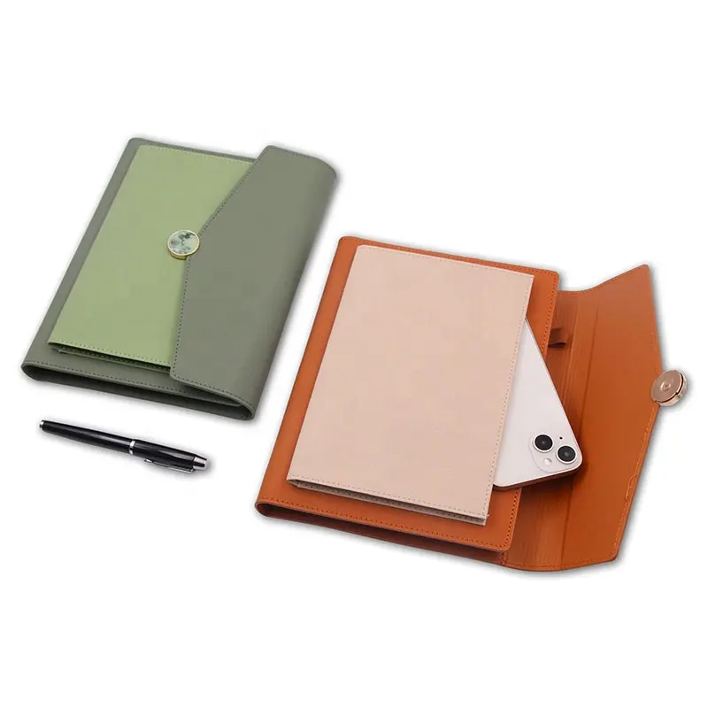 Multi Function Pu Leather Notebook A5 Wireless Charging Smart Notebook Power Bank Smart Notebook